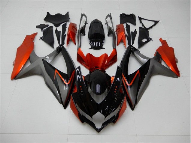Carenagem GSXR 600 / 750 K8 08-10 - Preto Laranja Cinzento