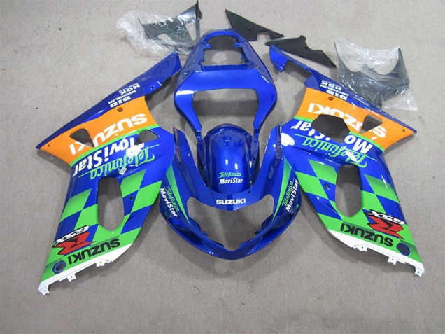 Carenagem GSXR 600 K1 K2 K3 01-03 - Azul Verde Telefumia Movistar Carenagem GSXR 600 K1 K2 K3 01-03 - Azul Verde Telefumia Movistar