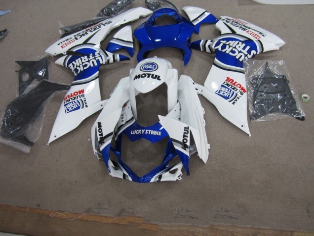 Carenagem GSXR 600 K11 11-21 - Azul Branco Lucky Strike Motul Carenagem GSXR 600 K11 11-21 - Azul Branco Lucky Strike Motul