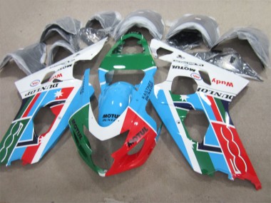 Carenagem GSXR 600 K4 04-05 - Azul Verde Vermelho Motul