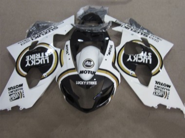 Carenagem GSXR 600 K4 04-05 - Preto Branco Lucky Strike Motul