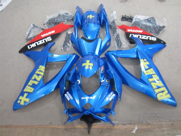 Carenagem GSXR 600 K8 08-10 - Azul Amarelo Rizla Branco Motul Carenagem GSXR 600 K8 08-10 - Azul Amarelo Rizla Branco Motul