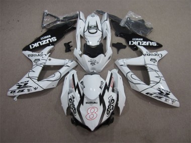 Carenagem GSXR 600 K8 08-10 - Branco Preto Corona Extra Motul 8