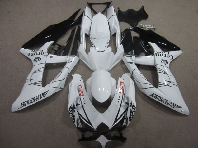 Carenagem GSXR 600 K8 08-10 - Branco Preto Corona Extra Motul