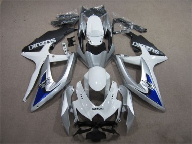 Carenagem GSXR 600 K8 08-10 - Prata Azul Branco