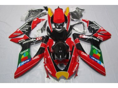 Carenagem GSXR 600 K8 08-10 - Vermelho Preto Jomo