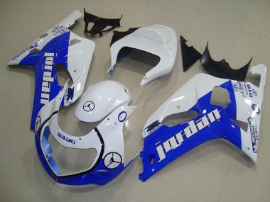 Carenagem GSXR 750 K1 K2 K3 01-03 - Azul Branco Jordan