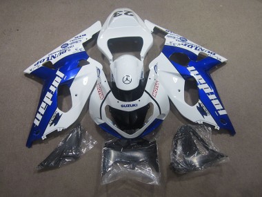 Carenagem GSXR 750 K1 K2 K3 01-03 - Branco Azul Motul
