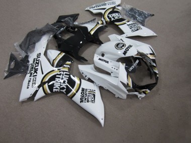 Carenagem GSXR 750 K11 11-21 - Branco Lucky Strike Preto Motul