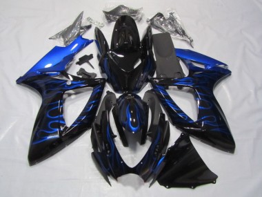 Carenagem GSXR 750 K6 06-07 - Preto Azul Chama