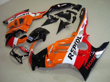 Carenagem & Plástico CBR 600 F3 95-98 - Preto Laranja Repsol