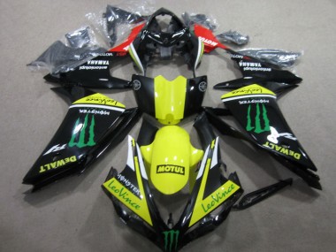 Carenagem R1 07-08 - Preto Amarelo Motul Leovince