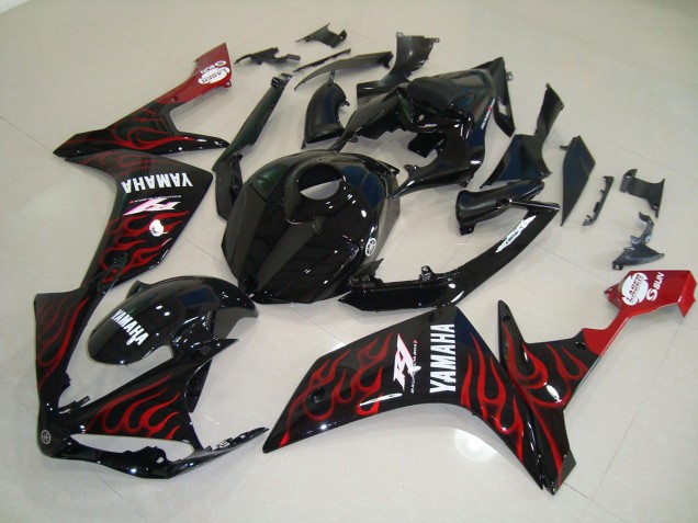Carenagem R1 07-08 - Preto Brilhante Chama Carenagem R1 07-08 - Preto Brilhante Chama