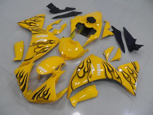 Carenagem R1 09-11 - Amarelo Preto Chama Carenagem R1 09-11 - Amarelo Preto Chama