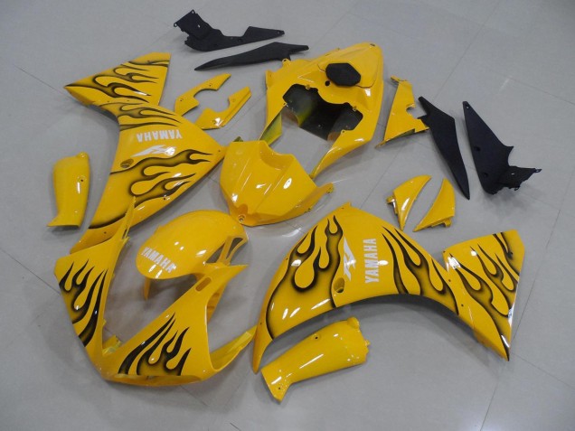 Carenagem R1 12-14 - Amarelo Preto Chama Carenagem R1 12-14 - Amarelo Preto Chama