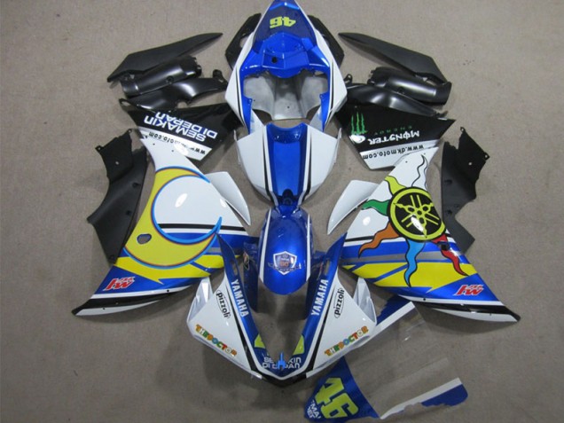 Carenagem R1 12-14 - Azul Branco Amarelo 46 Carenagem R1 12-14 - Azul Branco Amarelo 46