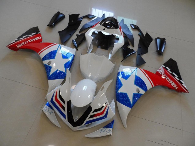 Carenagem R1 12-14 - Branco Preto Ducati Estrela Carenagem R1 12-14 - Branco Preto Ducati Estrela