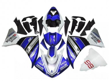 Carenagem R1 15-19 - Branco Azul Prata