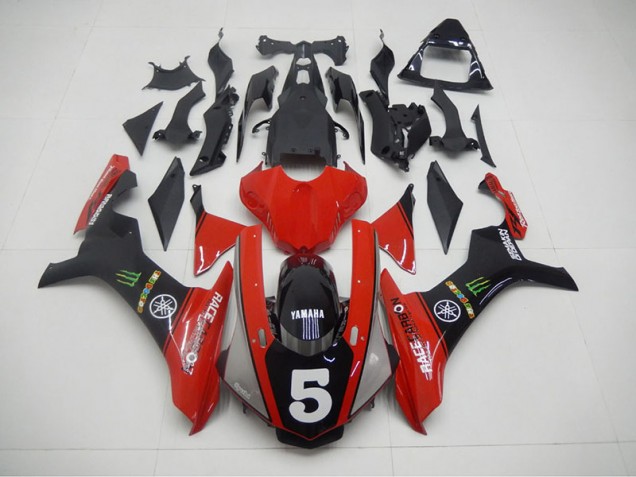 Carenagem R1 15-19 - Preto Vermelho 5 Carenagem R1 15-19 - Preto Vermelho 5