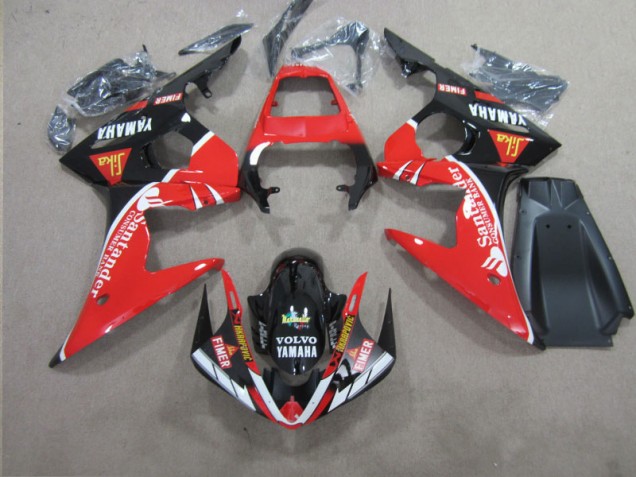 Carenagem R6 03-05 - Vermelho Preto Santander