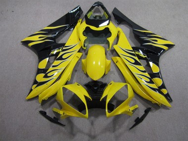 Carenagem R6 06-07 - Amarelo Preto Chama