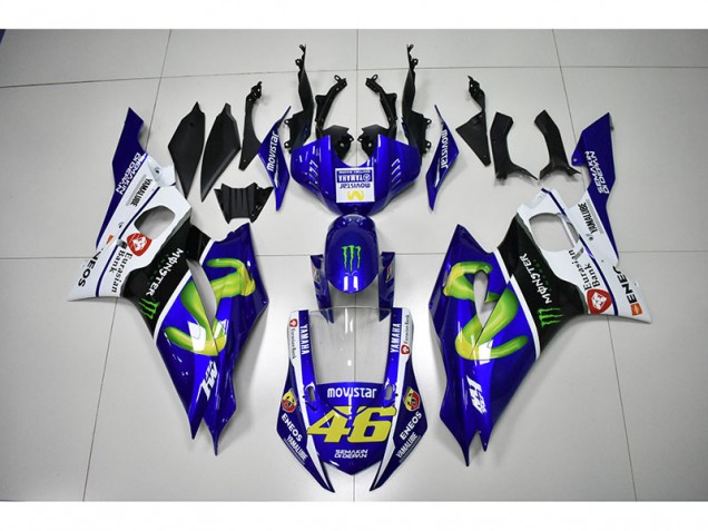 Carenagem R6 17-23 - Monster Azul Movistar 46 Carenagem R6 17-23 - Monster Azul Movistar 46