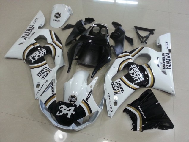 Carenagem R6 98-02 - Branco Preto Carenagem R6 98-02 - Branco Preto