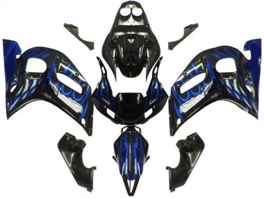 Carenagem R6 98-02 - Preto Azul Chama