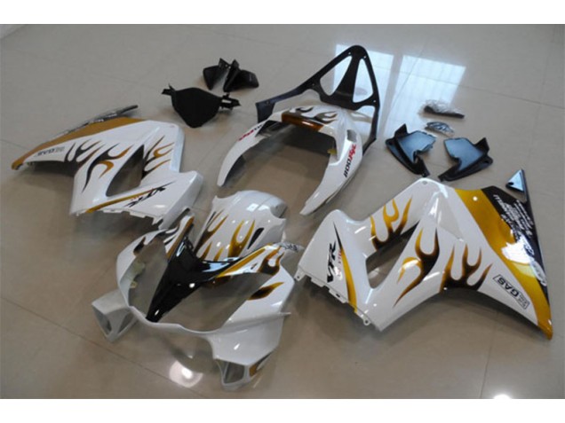 Carenagem VFR 800 02-13 - Branco Ouro Chama Carenagem VFR 800 02-13 - Branco Ouro Chama