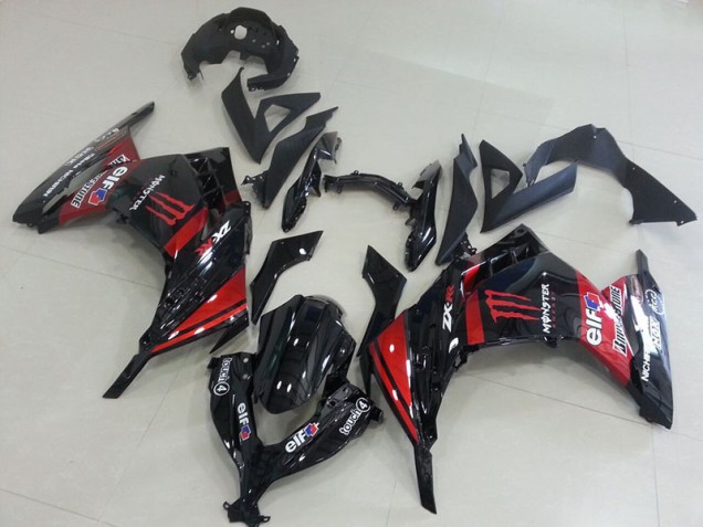 Carenagem ZX 300R 13-16 - Preto Vermelho Monster Carenagem ZX 300R 13-16 - Preto Vermelho Monster