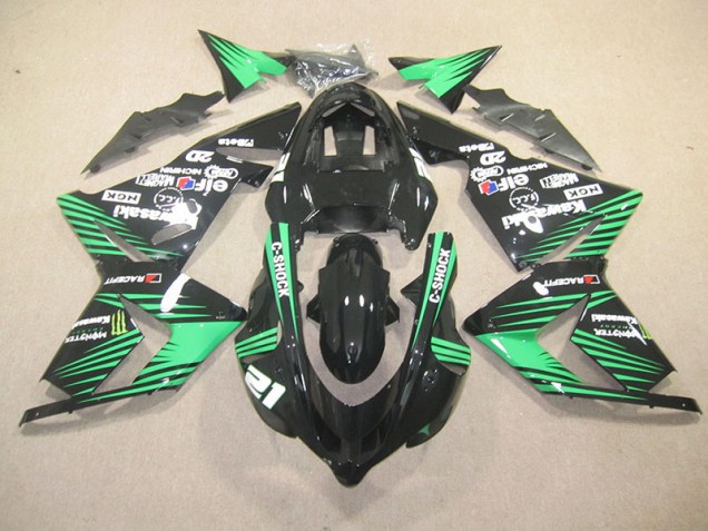 Carenagem ZX10R 03-05 - Preto Verde C-Shock Monster Carenagem ZX10R 03-05 - Preto Verde C-Shock Monster