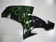 Carenagem ZX10R 06-07 - Preto Verde Chama Carenagem ZX10R 06-07 - Preto Verde Chama