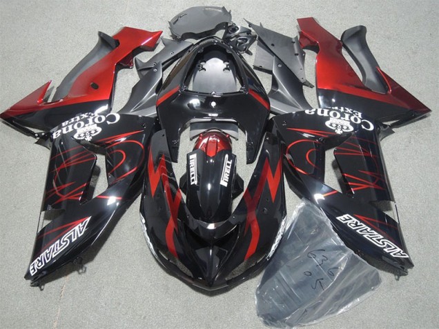 Carenagem ZX10R 06-07 - Preto Vermelho Corona Extra Carenagem ZX10R 06-07 - Preto Vermelho Corona Extra