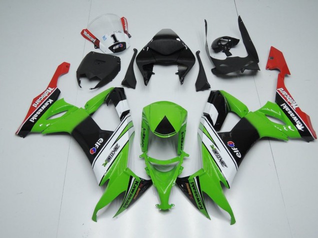 Carenagem ZX10R 08-10 - Branco Preto & Verde Carenagem ZX10R 08-10 - Branco Preto & Verde