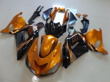 Carenagem ZX14R ZZR 1400 06-11 - Castanho & Preto No Adesivo