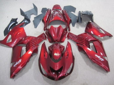 Carenagem ZX14R ZZR 1400 06-11 - Vermelho Branco Ninja Decalque
