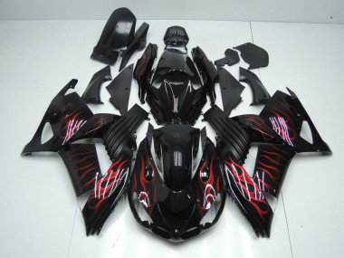 Carenagem ZX14R ZZR 1400 12-21 - Vermelho Chama
