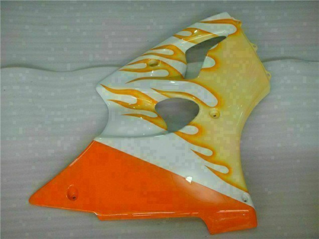 Carenagem ZX6R 00-02 - Branco Amarelo Chama Carenagem ZX6R 00-02 - Branco Amarelo Chama