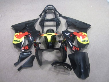 Carenagem ZX6R 00-02 - Preto Amarelo Red Bull Ninja