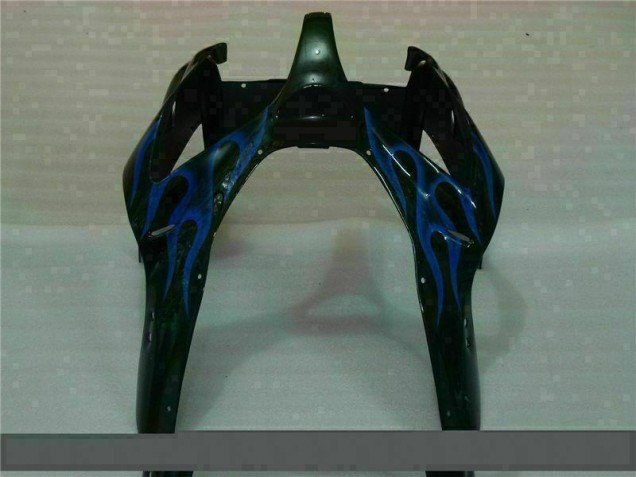 Carenagem ZX6R 00-02 - Preto & Azul Chama Carenagem ZX6R 00-02 - Preto & Azul Chama