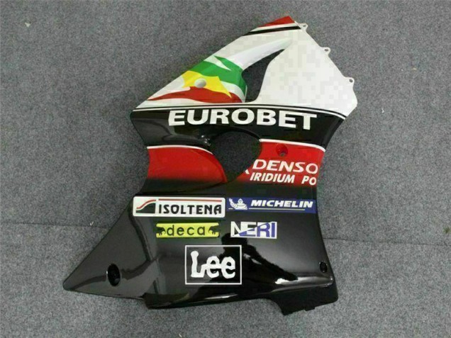 Carenagem ZX6R 00-02 - Preto Branco Eurobet Carenagem ZX6R 00-02 - Preto Branco Eurobet