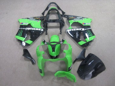Carenagem ZX6R 00-02 - Preto Verde Monster
