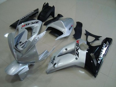 Carenagem ZX6R 03-04 - Prata Preto