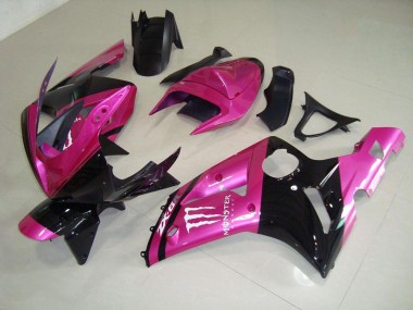 Carenagem ZX6R 03-04 - Rosa Preto Monster