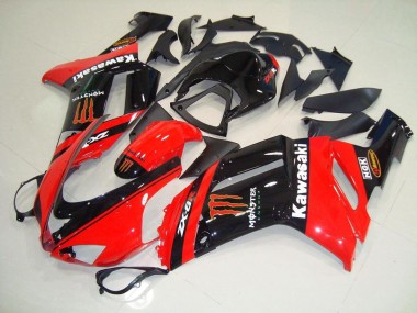 Carenagem ZX6R 07-08 - Monster Vermelho