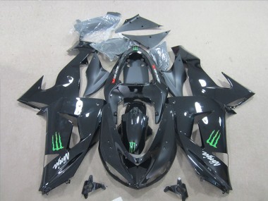 Carenagem ZX6R 07-08 - Preto Ninja Verde Monster