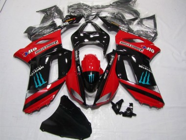 Carenagem ZX6R 07-08 - Vermelho Preto Monster