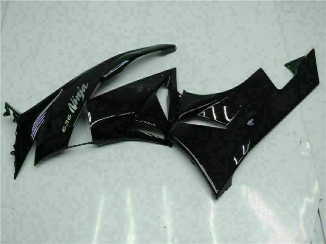 Carenagem ZX6R 09-12 - Preto Branco Ninja 636 Carenagem ZX6R 09-12 - Preto Branco Ninja 636