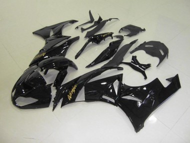 Carenagem ZX6R 09-12 - Preto & Ouro Adesivo