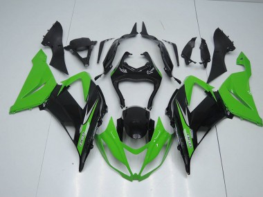Carenagem ZX6R 13-18 - Preto Verde 636
